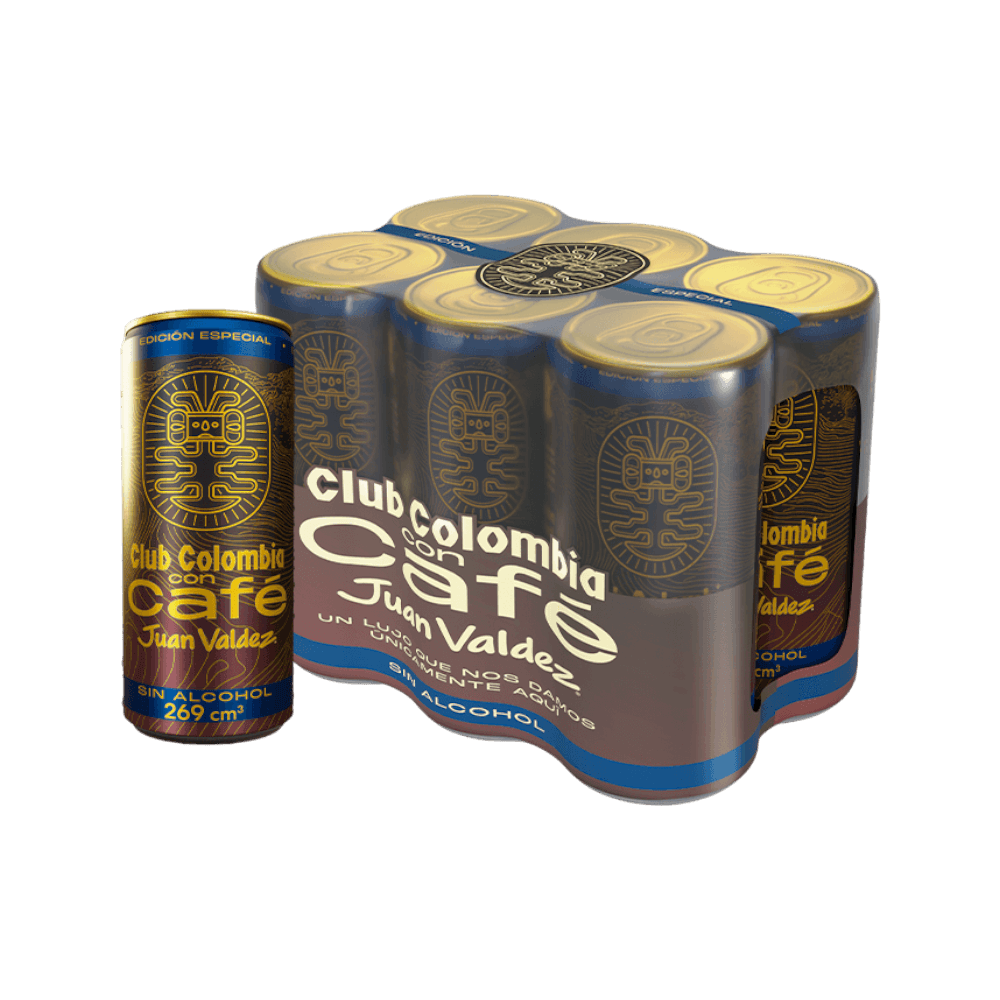 Cerveza Club Colombia cafe Lata X6 - 1