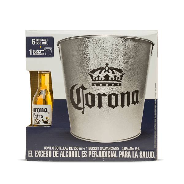 Cerveza Corona Extra X6 + 1 Bucket - 1