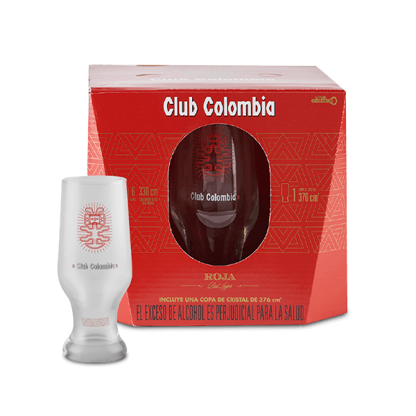 Cerveza Club Colombia Roja Lata X6 + 1 Copa - 1