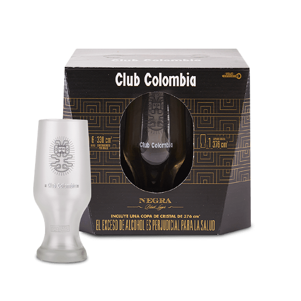 Cerveza Club Colombia Negra Lata 330ml  X6 + 1 Copa - 1