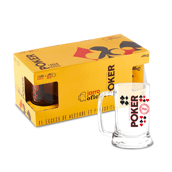 Cerveza Poker Lata 330ml X 6 + 1 Jarro - 1
