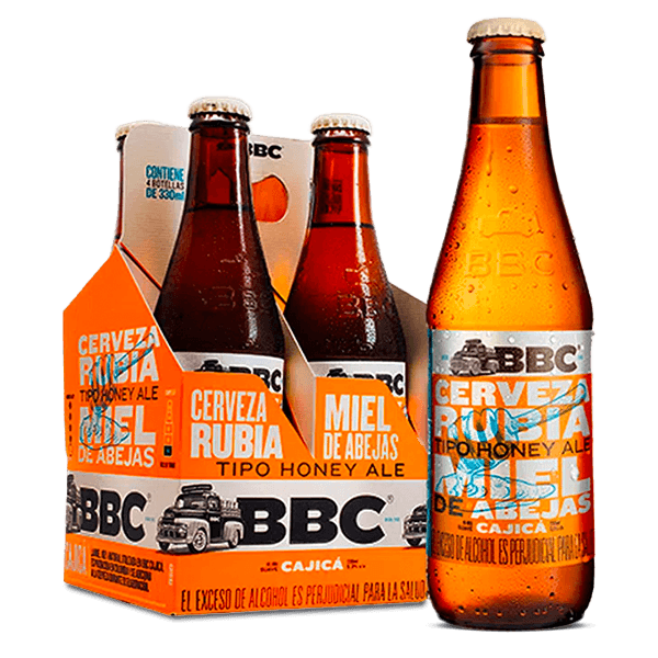 Cerveza Bbc Cajica Miel Botella 330ml X4 - 1