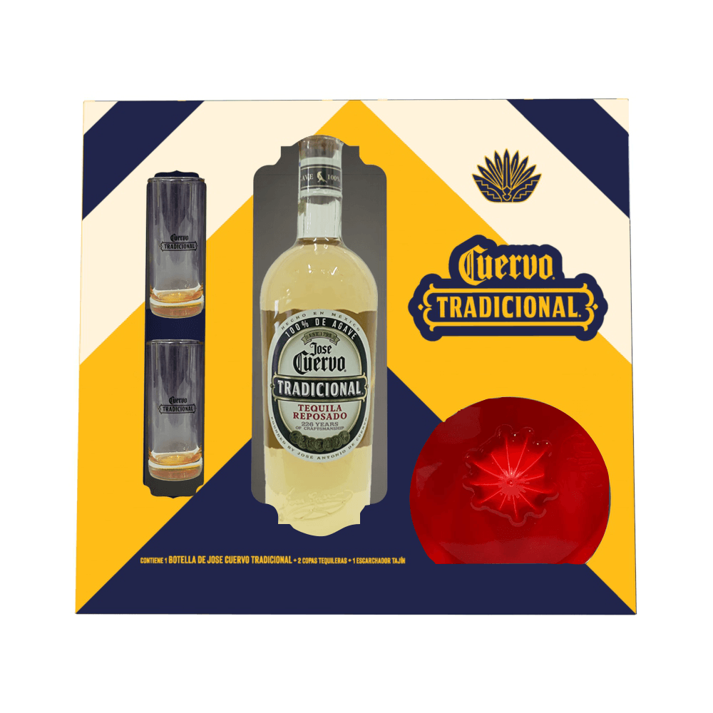 Tequila Cuervo Tradicional mas 2 Copas Shot y Tajin Escarchador - 1
