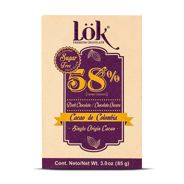 Chocolate Lok 58% Origen Colombia 85gr - 1
