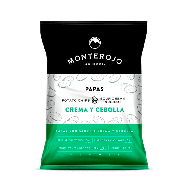 Papas Monterojo Crema y Cebolla 115gr X Unidad - 1