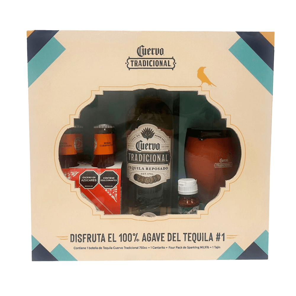 Pack Tequila Cuervo Tradicional + cantarito + 4pack toronja + tajin - 1