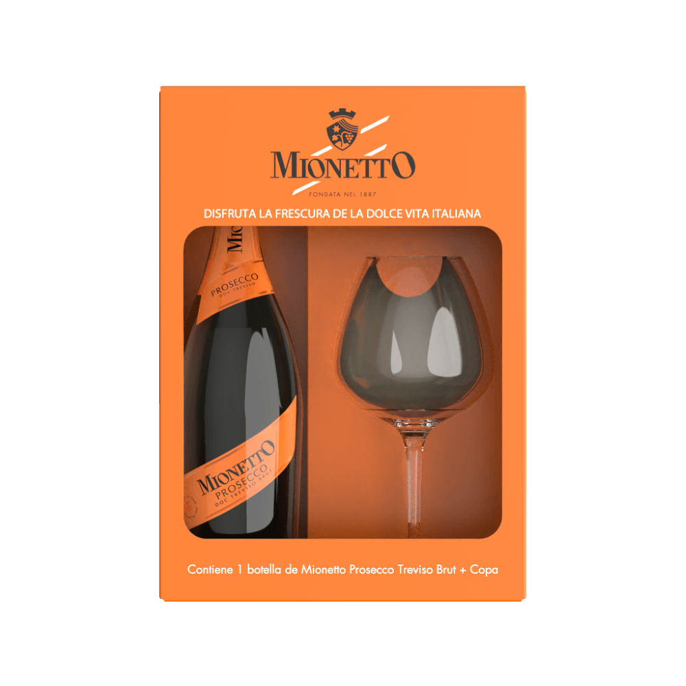 Vino Mionetto Prosecco Trevis mas Copa De Cristal - 1