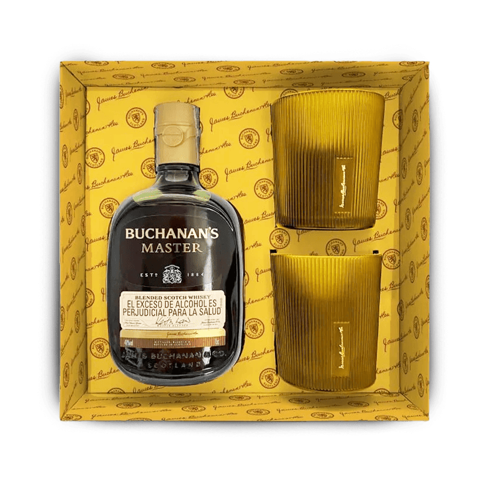 Whisky Buchanans Master + 2 Vasos - 1