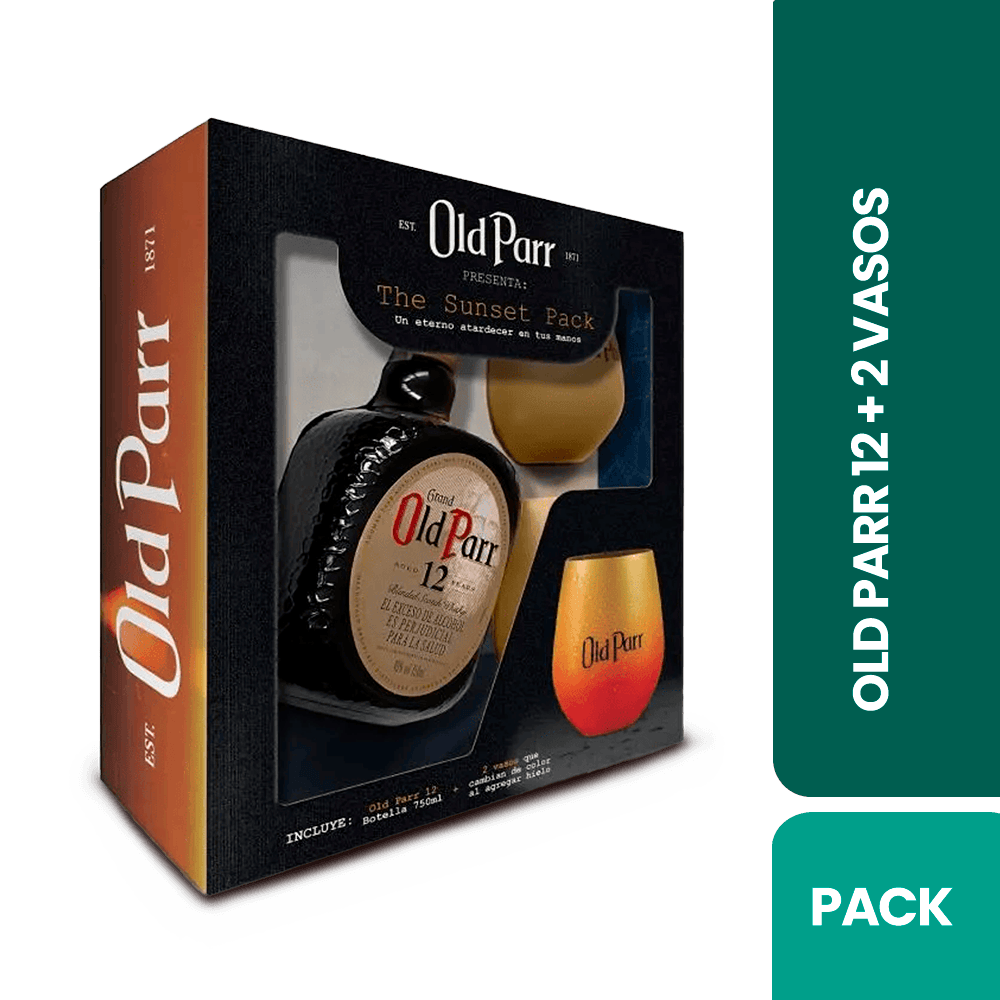 Whisky Old Parr 12 Años + 2 Vasos - 2