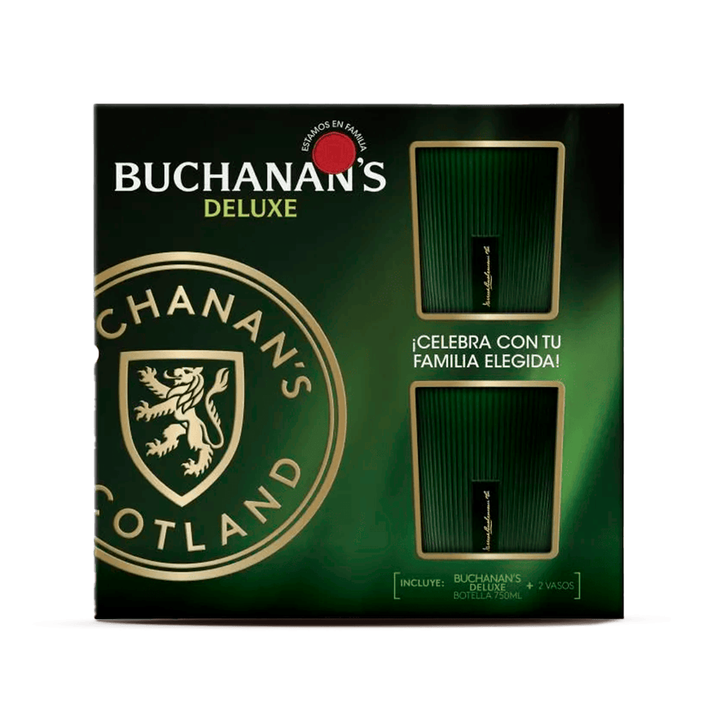 Whisky Buchanans de Luxe 12 Años + 2 Vasos - 1