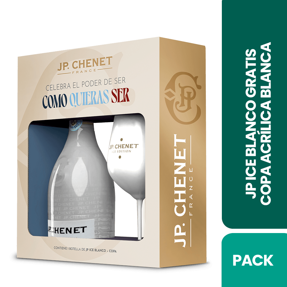Jp Ice Blanco 750 ml + Copa Acrilica Blanca - 2