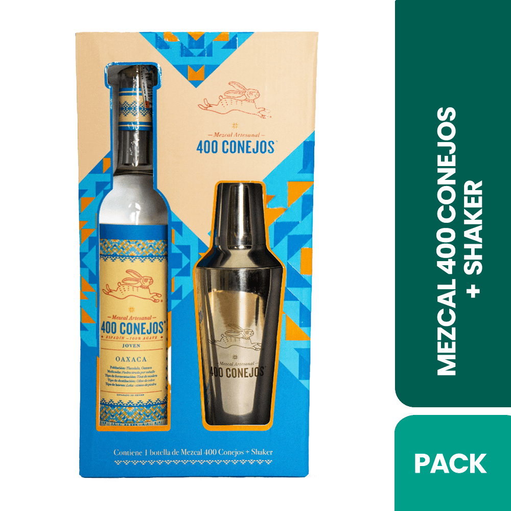 Mezcal 400 Conejos 750 ml + Shaker - 2