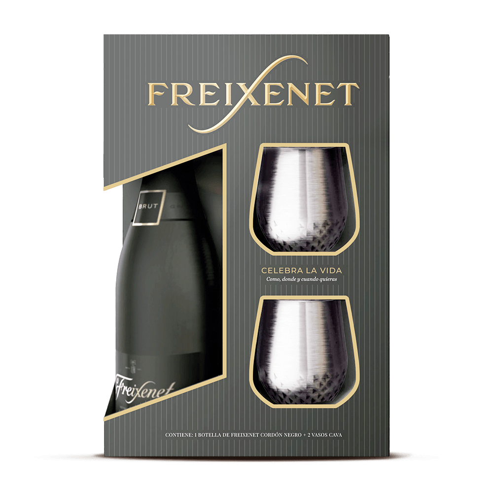 Freixenet Cordon Negro 750 ml + 2 Copas Mule - 1