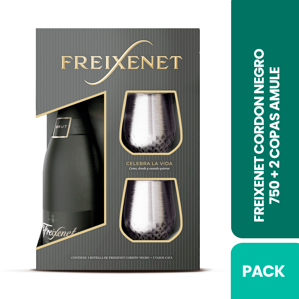 Freixenet Cordon Negro 750 ml + 2 Copas Mule - 2