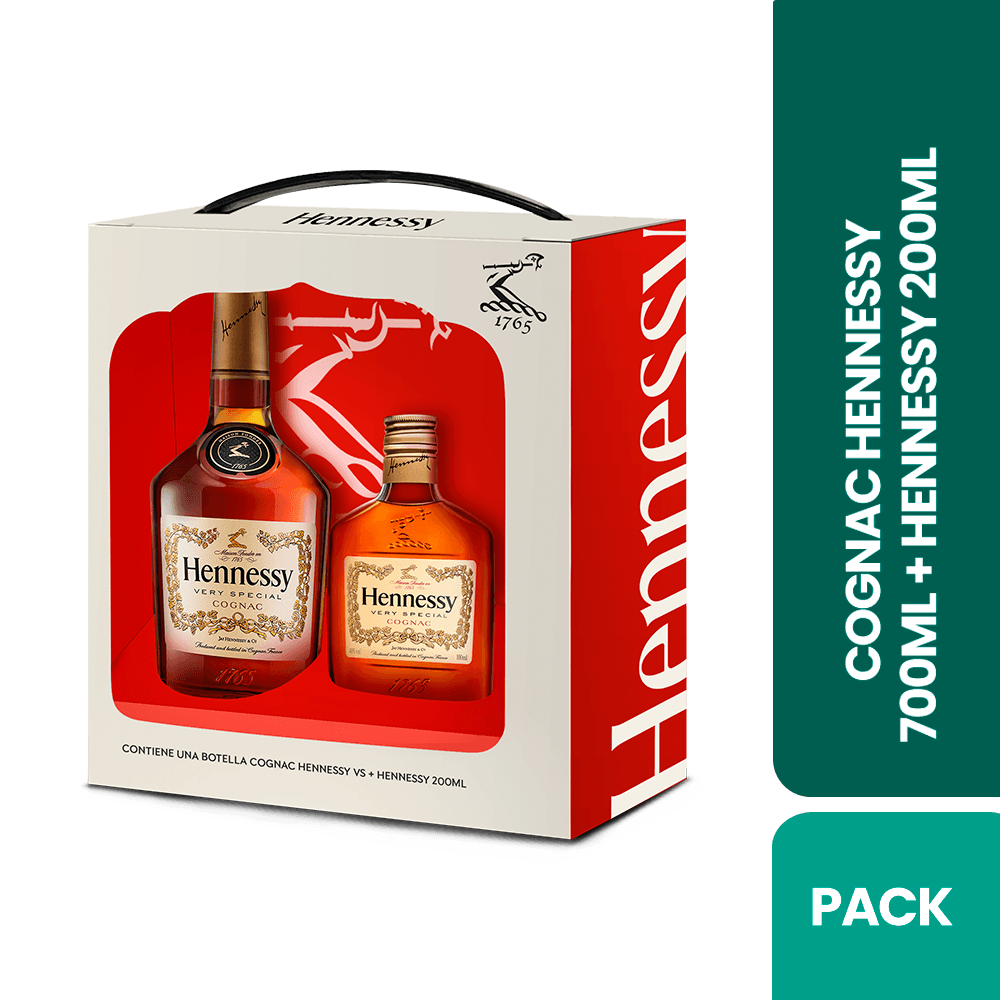 Cognac Hennessy 700 ml + Hennessy 200 ml - 2